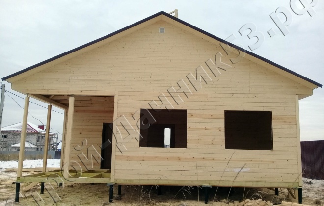 2 Брусовой дом ОД–11. 9×9, 81 м², Московская область, Чеховский район, д. Большое Петровское (1)
